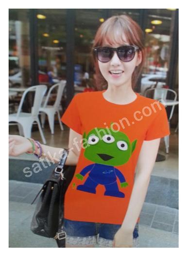 CS0021Orange เสื้อยืดคอกลมลายการ์ตูนปาร์แมน สีฟ้าน้ำเงิน   เนื้อผ้ายืด นุ่มสวมใส่สบาย